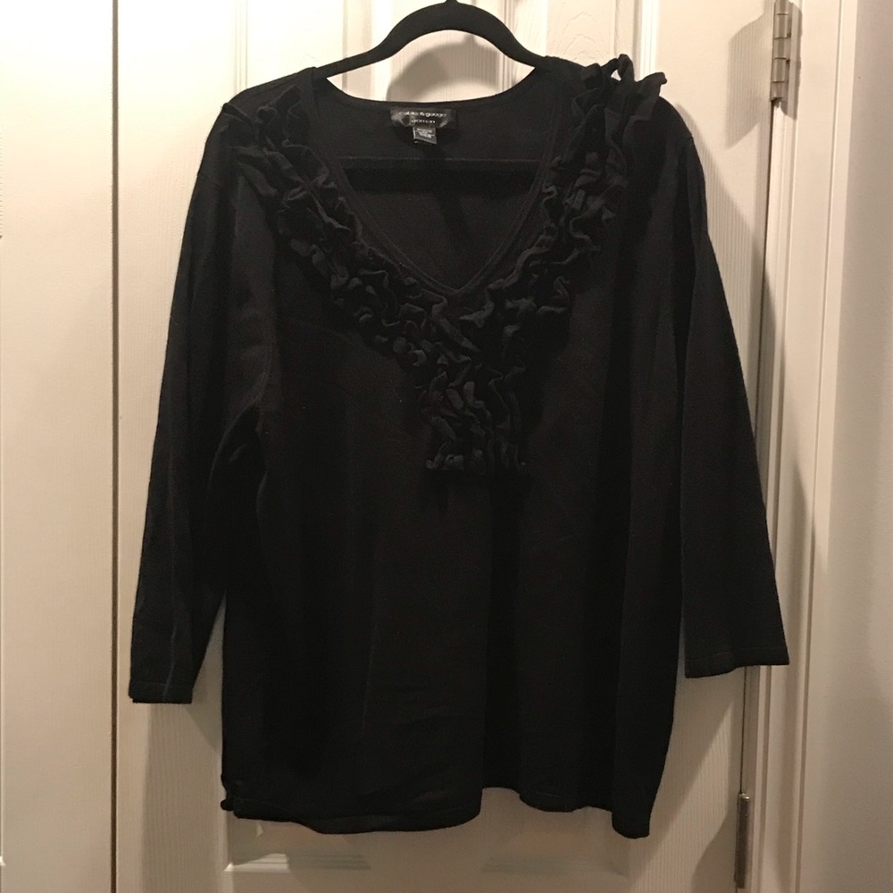 Cable & Gauge Ruffle Sweater